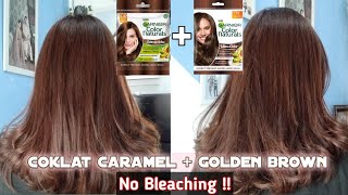 CAT RAMBUT GARNIER GOLDEN BROWN CAMPUR COKLAT CARAMEL | CAT RAMBUT SENDIRI | Ibu nya Abim