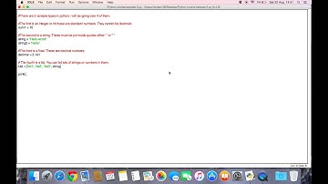 Python tutorial 3 - Data types