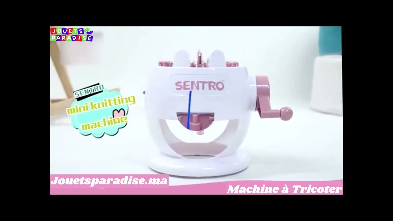 Machine à tricoter Sentro 22 aiguilles - YouTube