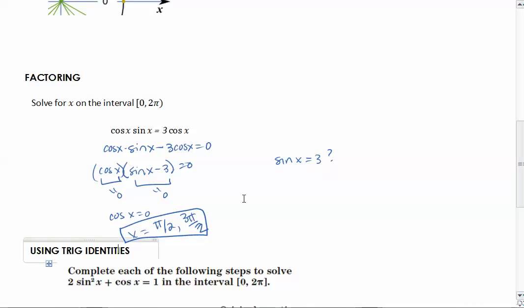 5-3 Solving Trigonometric Equations