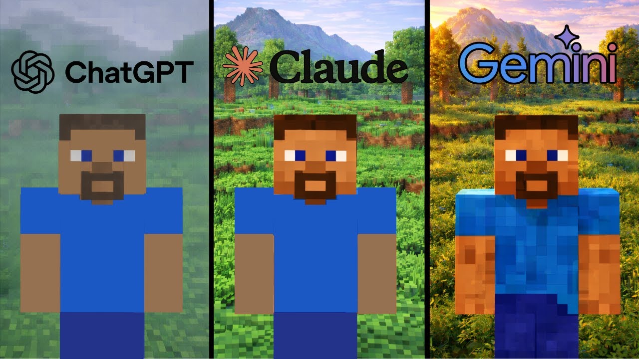 ChatGPT vs Gemini vs Cloude Make Minecraft From Scratch