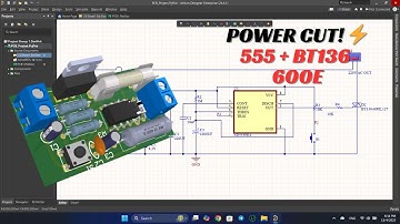 Automatic AC Power Cut-Off Circuit: 555 Timer + Triac | Schematic + PCB Design in Altium Designer