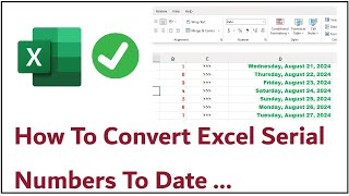 How To Convert Excel Serial Numbers To Date Format 2024