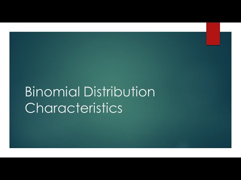 Binomial Distribution Characteristics