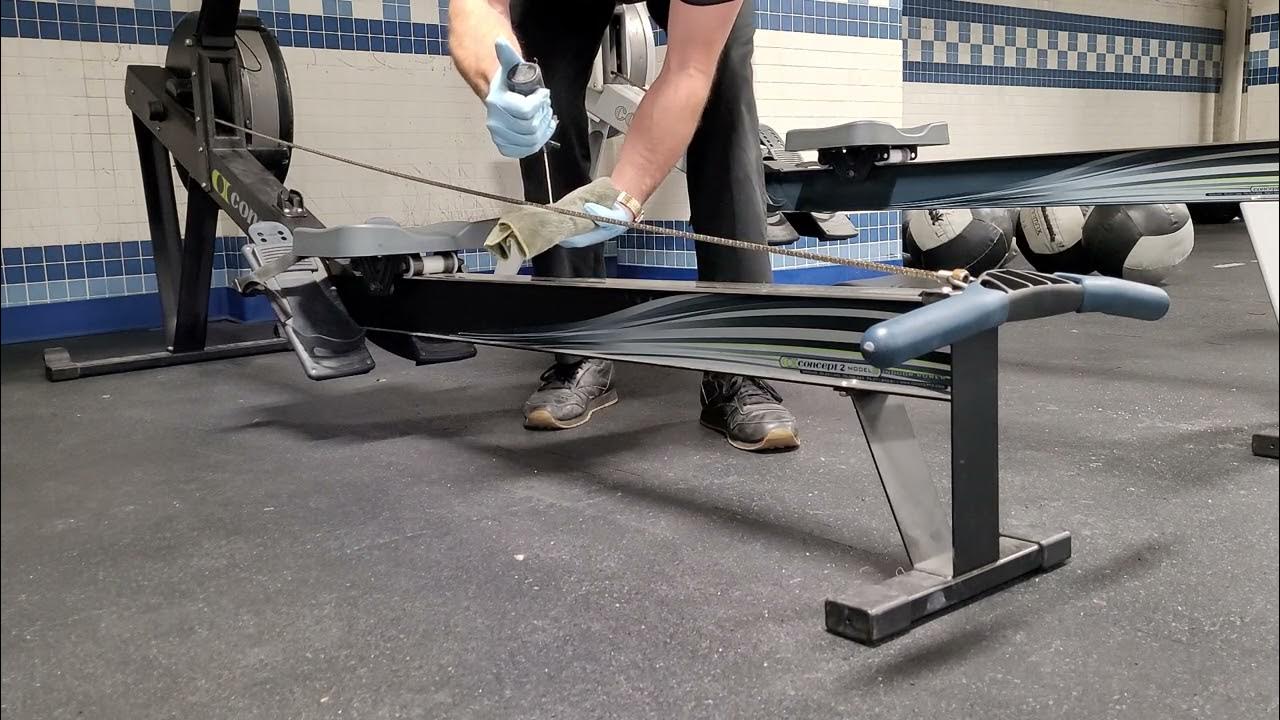 How to oil your Concept 2 rower chain easily. YouTube