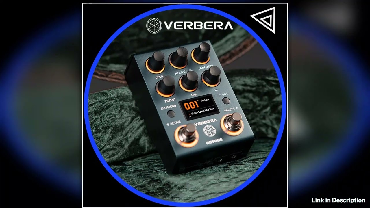 Hotone Verbera Convolution Reverb Pedal Stereo Convolution Reverb Pedal 1 with IR Engine LCD