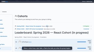 Learnomy Cohorts - Learn on a Schedule With Others