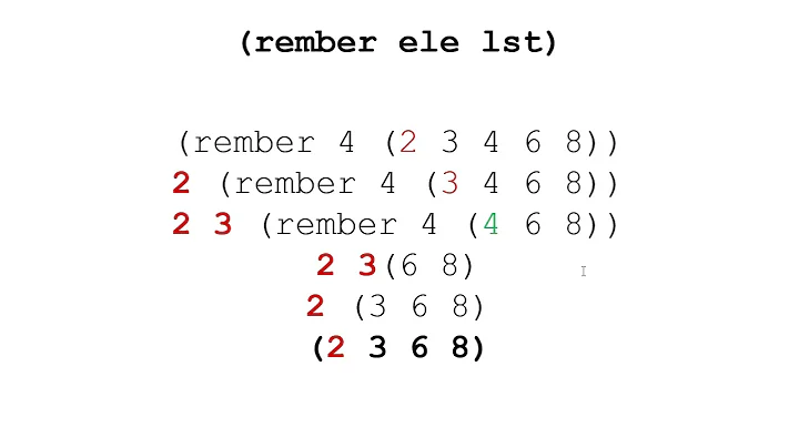 Scheme - Writing Recursive List Procedures (part 1)