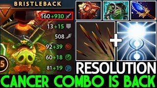 RESOLUTION [Bristleback] Cancer Combo is Back Destroyed Safe Lane 7.22 Dota 2