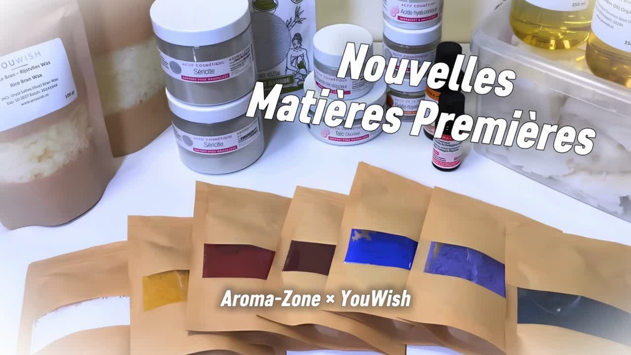 Unboxing Aroma-Zone & youwish | Matières premières, cires, poudres & pigments DIY
