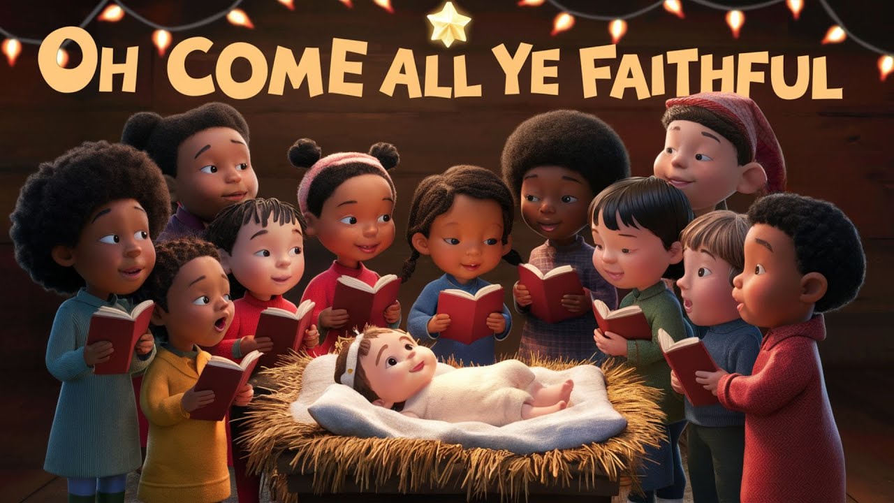 O Come All Ye Faithful | Joyful Christmas Song for Kids | Sing Along ...
