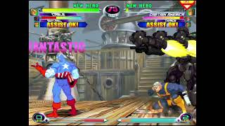 Marvel vs. Capcom 2 - Cable, Sentinel, Cyclops vs. Captain America, Colossus, Thanos