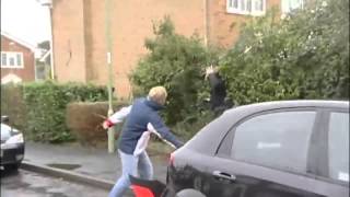 Altercation filmed outside MP Mike Hancock's house