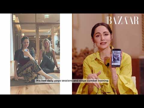 سمية رضا تكشف خبايا هاتفها من كواليس جلسة تصوير غلاف هاربرز بازار السعودية