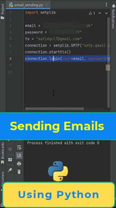 How to send emails using python code short #code #python # ...