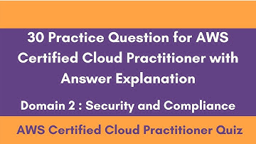 30 Practice Exam Questions for AWS Certified Cloud Practitioner  | Quiz 1