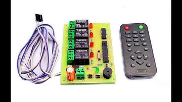 WIRELESS IR 4 CHANNEL REMOTE RELAY BOARD FOR CONTROLLING AC BULB & MOTOR