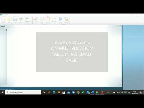 How to create any number's multiplication table in MS Small Basic.