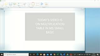 How to create any number's multiplication table in MS Small Basic. screenshot 4