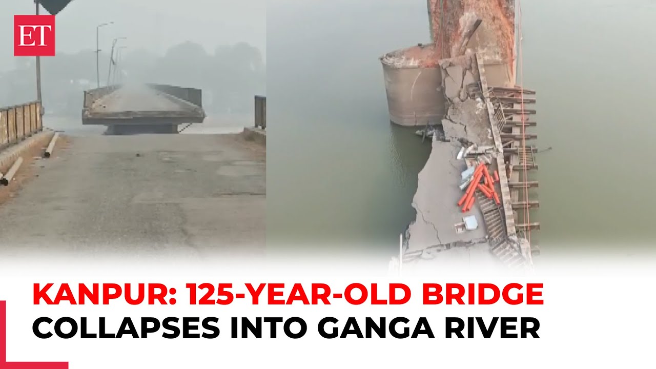 UP: Over 100-year-old British-built bridge collapses into Ganga River ...