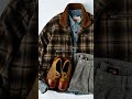 🎥【みんなのご投稿】裏地・襟ポーラーフリース　ウール混紡チェック柄ツイード調デトロイトジャケット