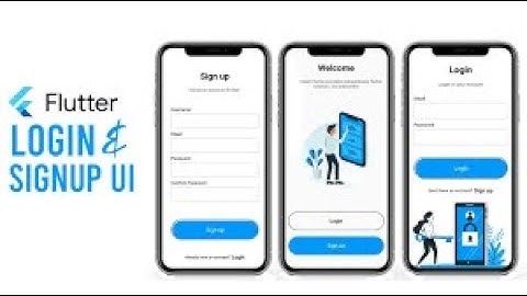 Welcome, Login, Signup Page - Flutter UI - Speed Code @flutter app developer