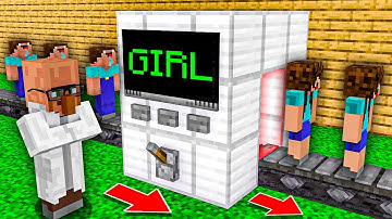 Minecraft NOOB vs PRO: HOW NOOB UPGRADED HIMSELF TO GIRL! 100% TROLLING WOMEN LOVE STORY IN VILLAGE