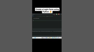 Login Page Using Python