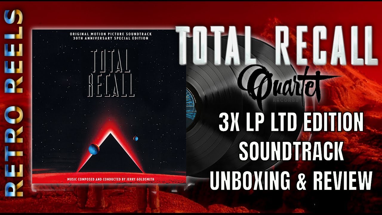 Total Recall (1990) Quartet Records 3 x LP Vinyl Collector's Edition Unboxing Review