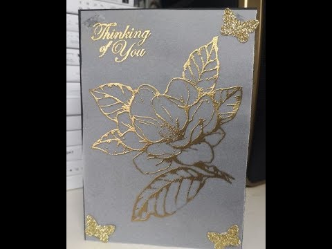 How I use vellum and heat embossing to create a pretty card - YouTube