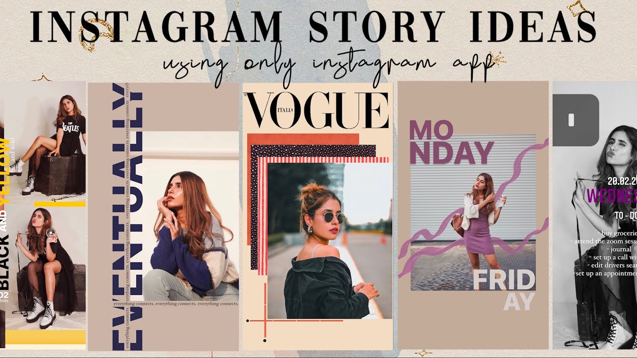 10 Creative & Aesthetic Instagram Story Ideas | Using Ig App Only - Youtube