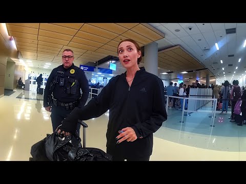 Drunk Karen Meltdown at Dallas Fort Worth Airport | Kicks Cops After Refusing to Check Bag!