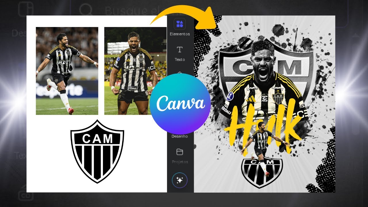 como criar uma arte de futebol no canva gratuito | AULA COMPLETA