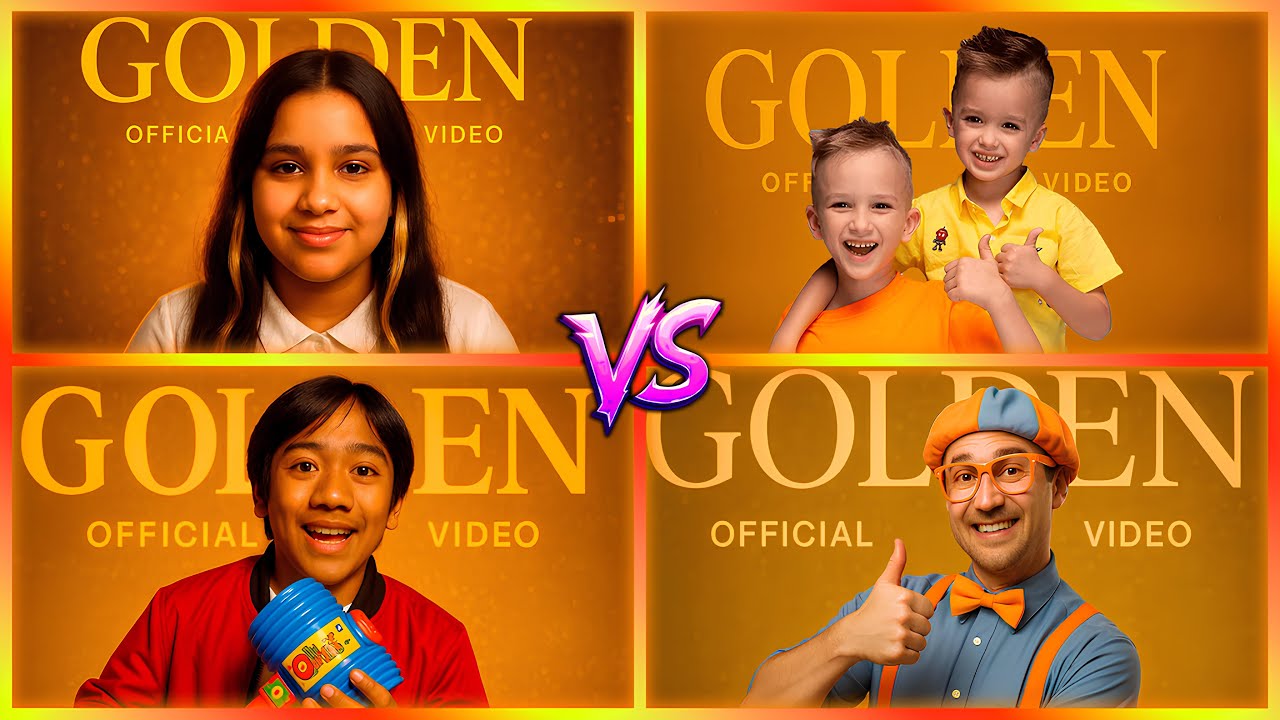 BLIPPI 🆚 RYAN'S WORLD 🆚 VLAD AND NIKI 🆚 SHFA x GOLDEN 🎶🎵 Who Is Best?