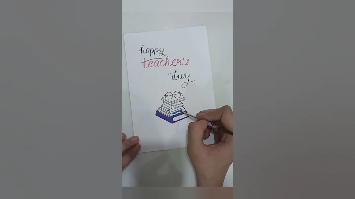 Happy Teacher's Day / Calligraphy / Quotes/Camlin Watercolor/ Tombow Brush Pen/Nivisha's Art #shorts