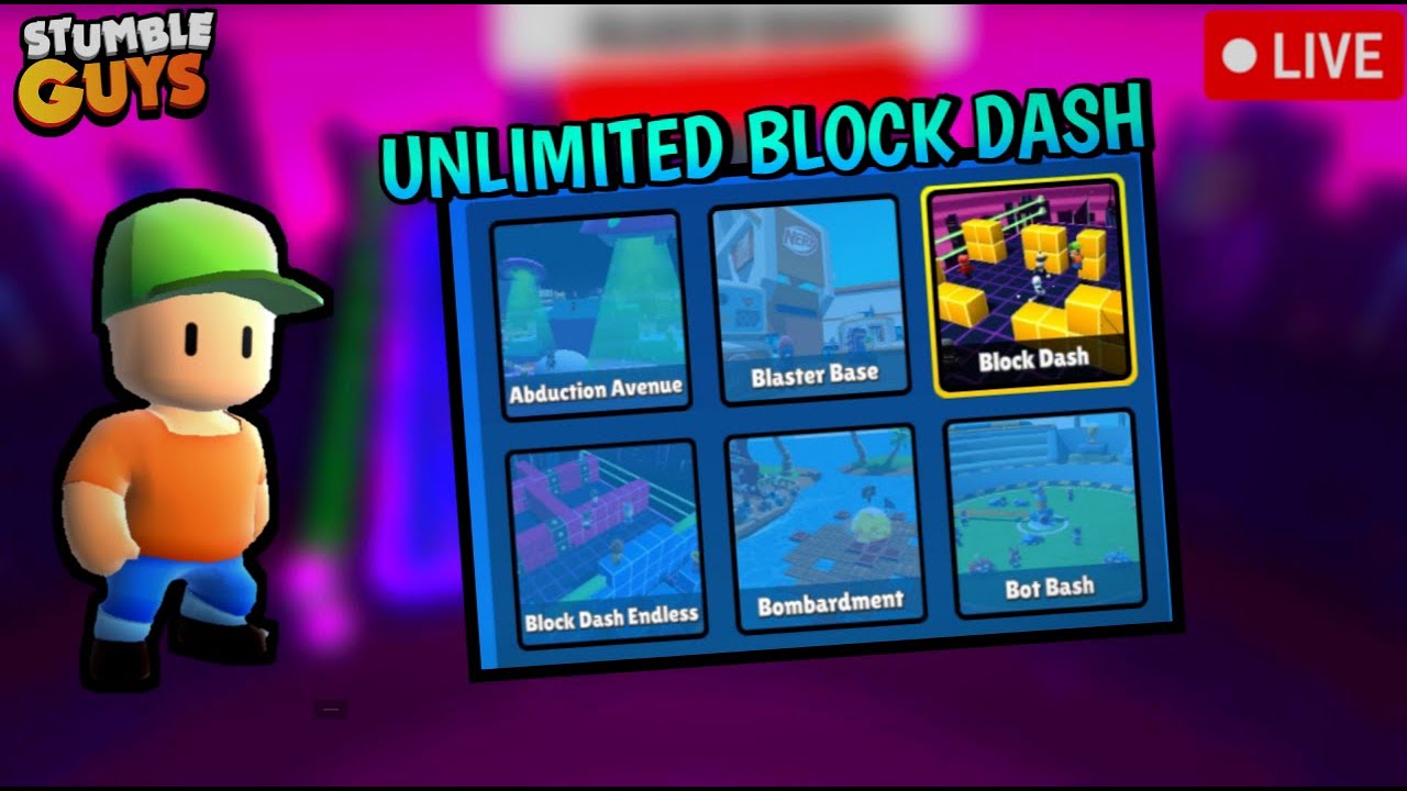 Stumble Guys Unlimited Block Dash Playing With Subscribers 