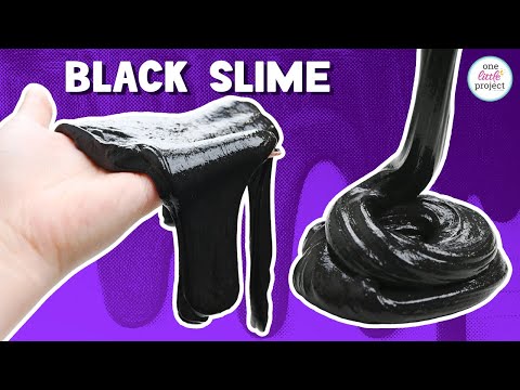 How To Make Black Slime Glossy Stretchy Satisfying 