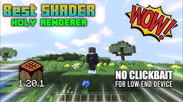 Shader for Pojav launcher || Holy Renderer || Best 1.20.1 Shader || 🤯 #minecraft