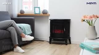 Nowoczesny Kominek Elektryczny Mek-03 Ciepło, Bezpieczeństwo I Design