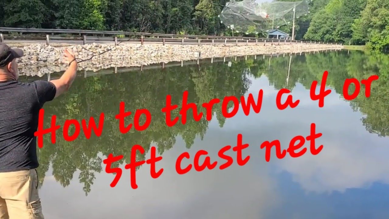 How to throw a 4 or 5ft foot cast net. Catch your own bait #fishing