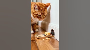 The mouse trap set by the cat. But who’s the real hunter? #animalvideos #catandmouse #catvsmouse