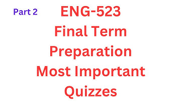 ENG 523 (Discourse Analysis) Final Term most Important Quizzes Part.2