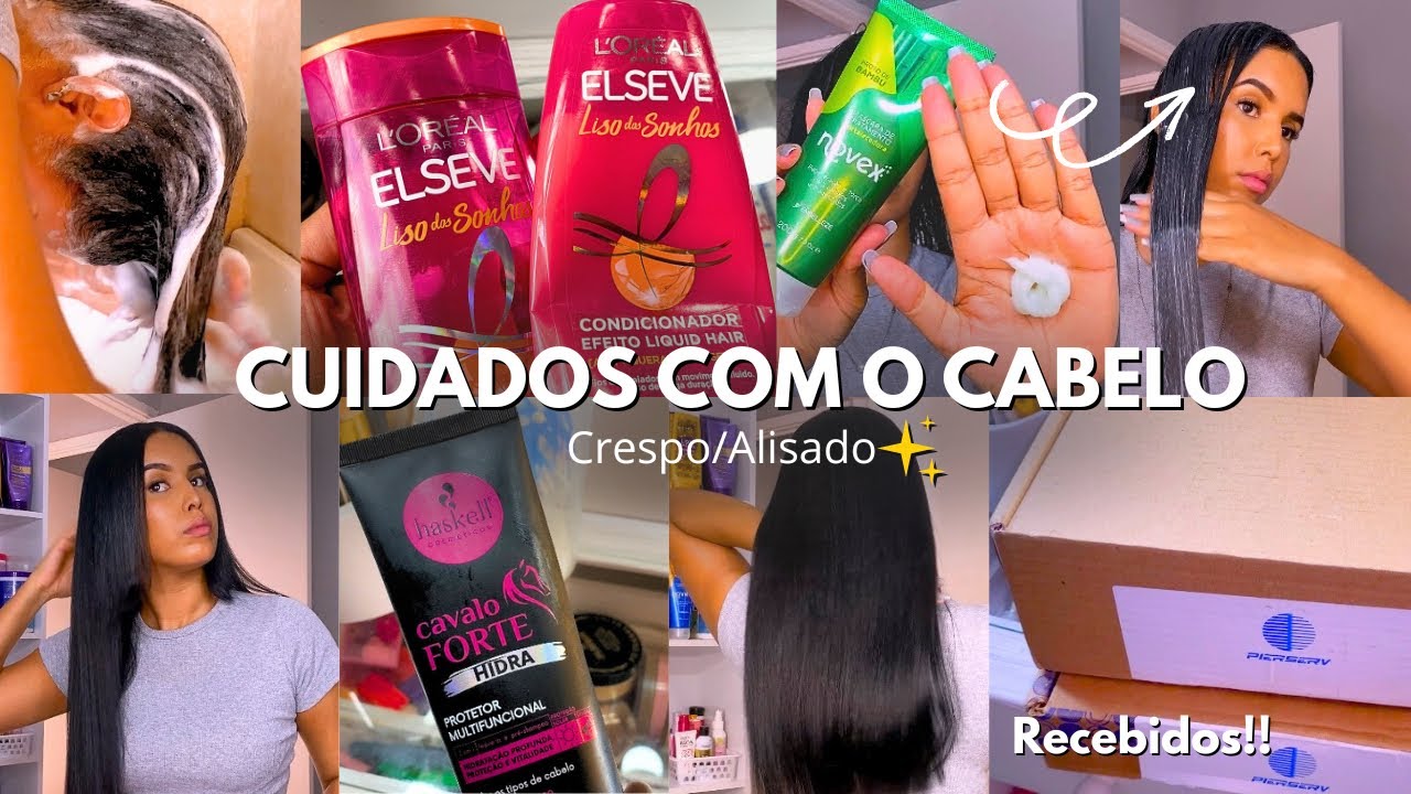 CUIDADOS COM MEU CABELO CRESPO ALISADO | HIDRATADO FORTALECEDORA + Recebidos📦