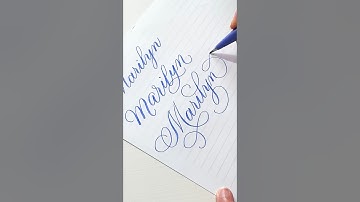 Names Written with Calligraphy Flourishes #calligraphy #flourishing #shorts