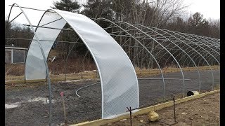 Big Aquaponic Greenhouse - Part 6 - PLASTIC COVERING