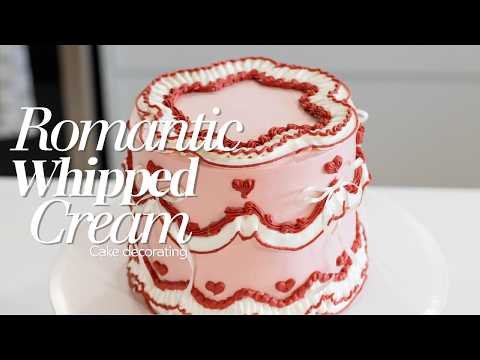 Romantic Cake Design    with Whipped Cream