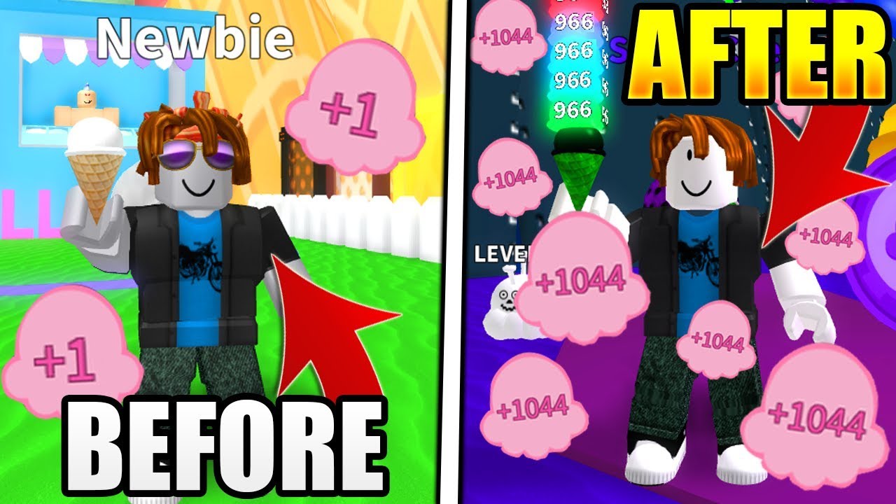 Noob Unlocked All Op Scoops In 15 Minutes In Ice Cream Simulator Roblox Youtube - roblox ice cream simulator best player clip ready