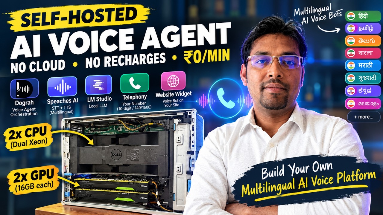 Build a Self-Hosted AI Voice Agent SAAS Platform for ₹0/min! 🤯 | Dograh + LM Studio + Speaches AI