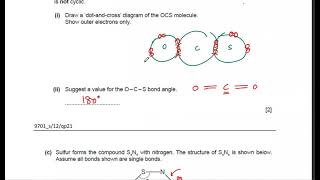 Chemical Bonding Past Papers - Shapes Intermolecular Forces Sigma And Pi Bonds
