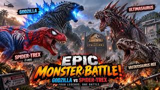 Godzilla Beats Spider-Man T-Rex… Then LOSES to Ultimasaurus?! | JWE2 Battle Compilation